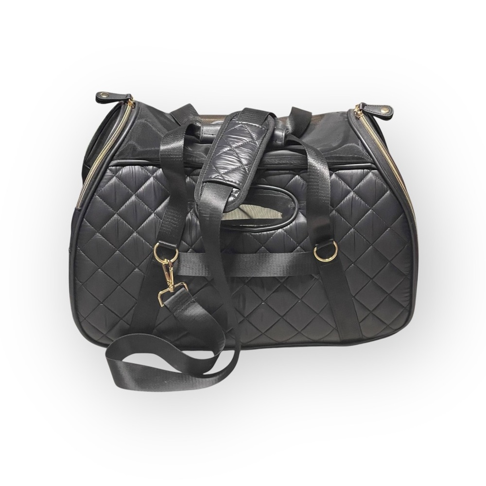 Joan & David 𖠌 20” Dome Quilted Pet Carrier Travel Bag 𖠌 Black 𖠌 TSA approved - Picture 7 of 16